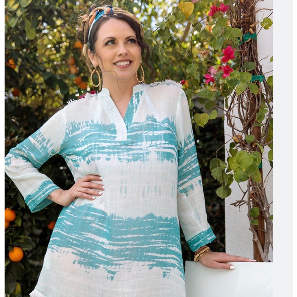 Lularoe coastal cover up - resort collection size large nwt